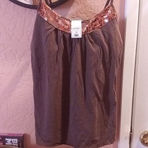 Old navy tank with sequins